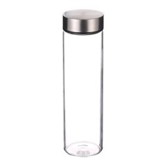 Lahev skleněná přenosná s nerez víkem 600 ml