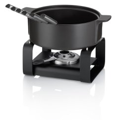 Sada na syrové fondue Roman keramika čierna 9 kusov Sada na syrové fondue Roman keramika čierna 9 kusov