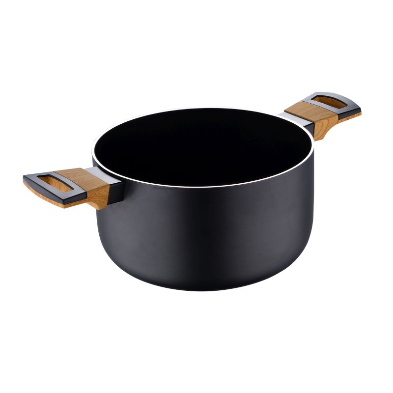Caserola cu suprafata antiaderenta si capac 24 cm Earth Black