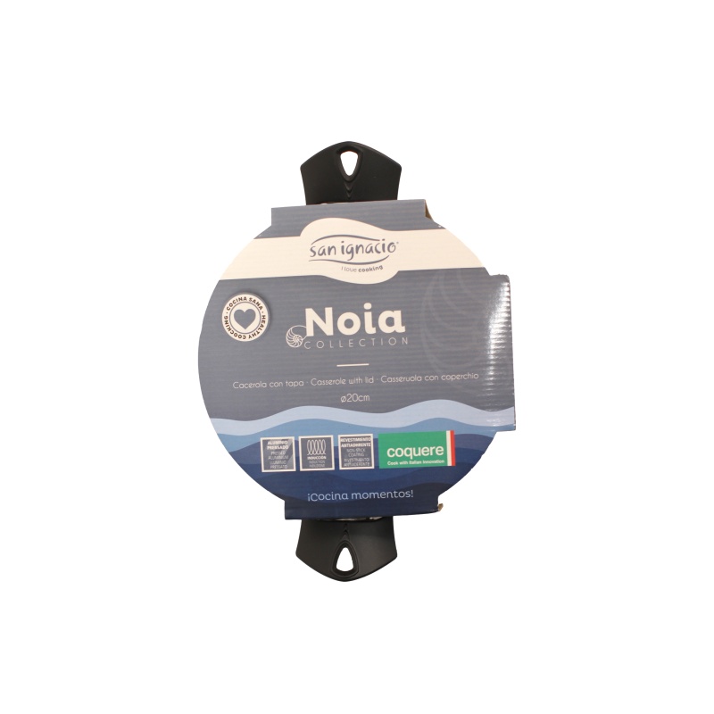 Caserola cu capac si invelis antiaderent NOIA 20 cm albastru