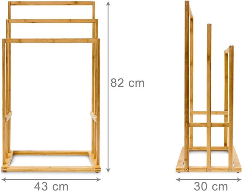Držiak na uteráky bambus 42x24x81, 5cm