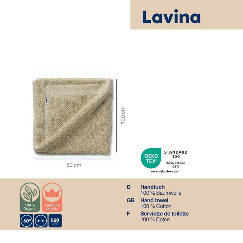 Ručník LAVINIA 100% bavlna béžová 50 x100cm