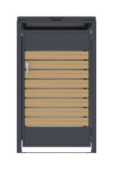 Adăpost pentru pubele G21 68x117x80 cm, antracit cu decor de lemn