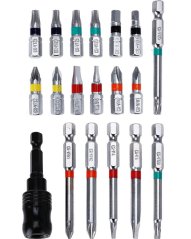 Súprava bitov 19 ks Torx, Hex, PZ, PH, S HARDEN