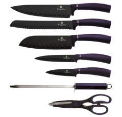 Súprava nožov v stojane 8 ks Purple Metallic Line