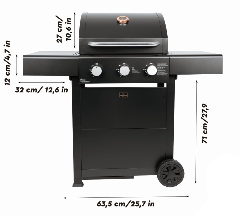 Plynový gril Outdoor 3 hořáky