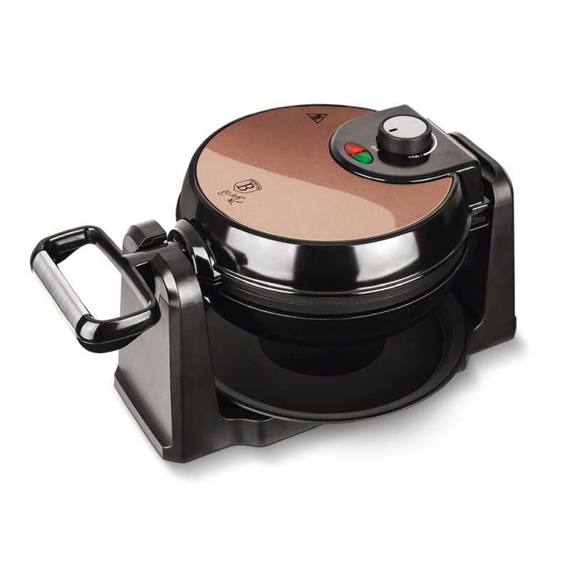 Aparat rotativ pentru vafe pentru 4 vafe cu suport Rosegold Metallic Line