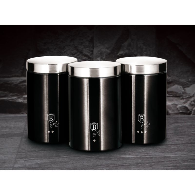 Dóza na potraviny sada 3 ks Royal Black Collection