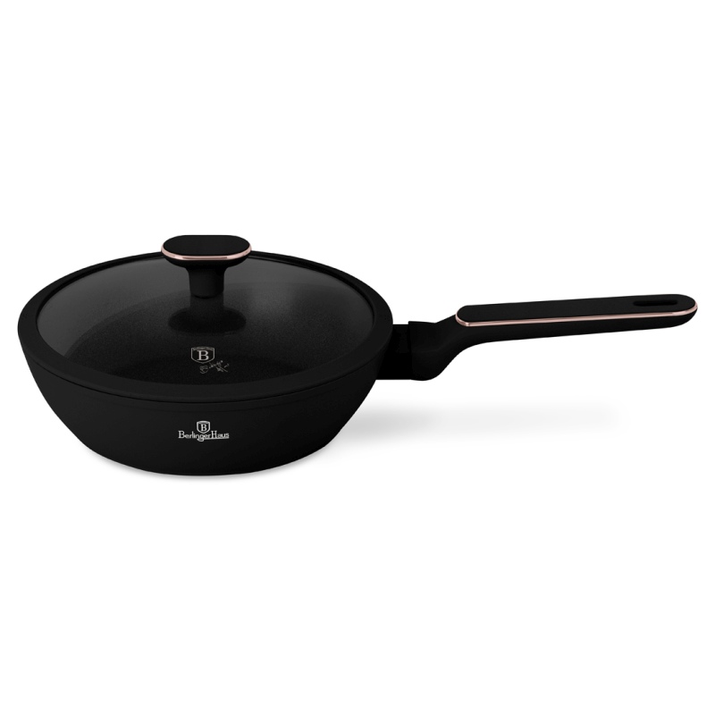 Hlboká panvica s titánovým povrchom a pokrievkou 24 cm Black Rose Collection