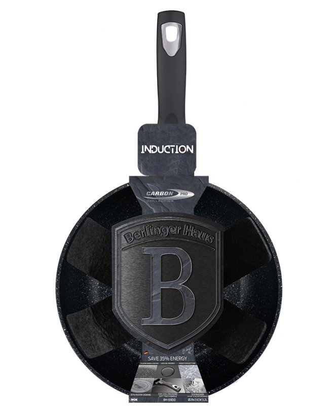 Pánev WOK s mramorovým povrchem 28 cm Carbon PRO Line