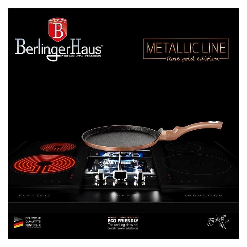 Tava pentru clatite cu suprafata de marmura 25 cm Rosegold Metallic Line