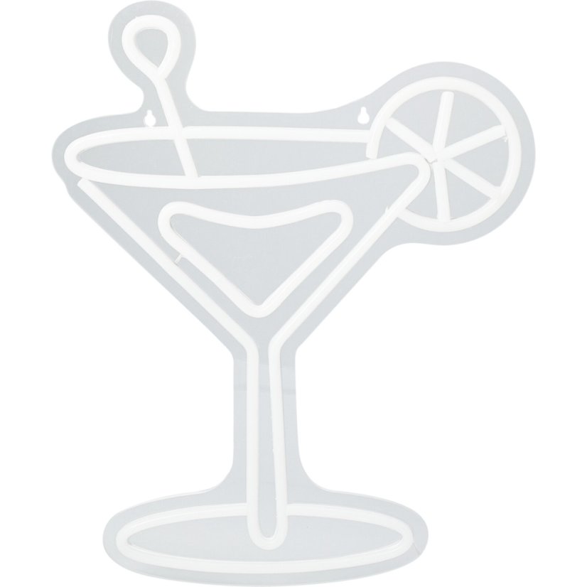 Dekorace svítící nástěnná 30 × 38 cm coctail citron