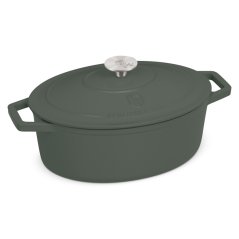 Pekáč litinový s poklicí 30 cm Matte Green Collection