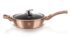 Pánev hluboká s mramorovým povrchem a poklicí 28 cm Rosegold Metallic Line