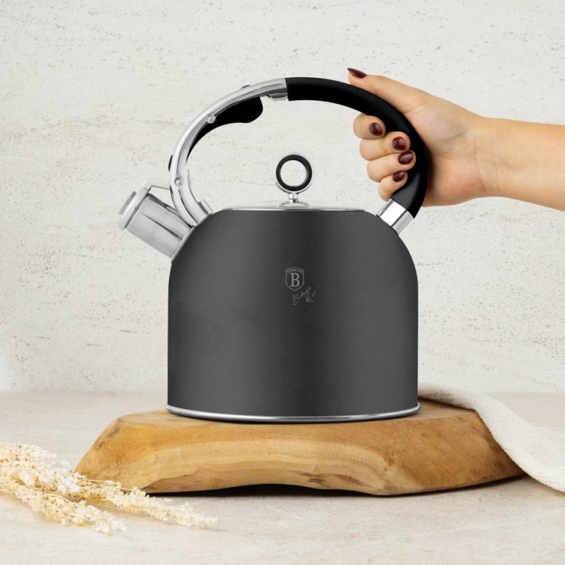 Konvice pískací se skleněným víkem 3 L Antracit Collection