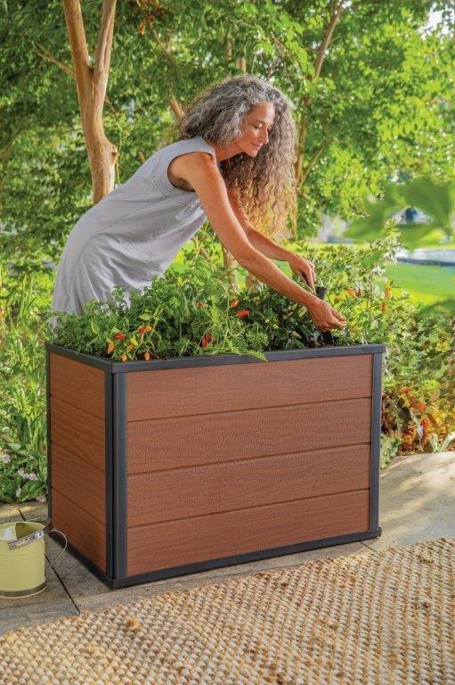 Květináč Keter Maple Mobile Urban Garden Bed 88L hnědý