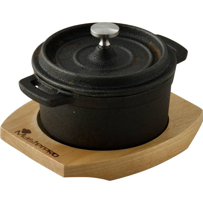Caserolă din fontă cu bază COOK &amp; SHARE 10 cm negru