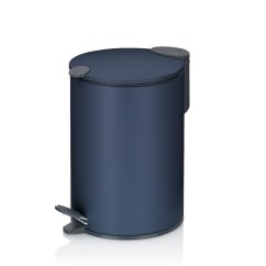 Kosmetický koš Mats kovový tmavě modrý s tichým zavíráním 24,5 cm 17 cm průměr 3 l
