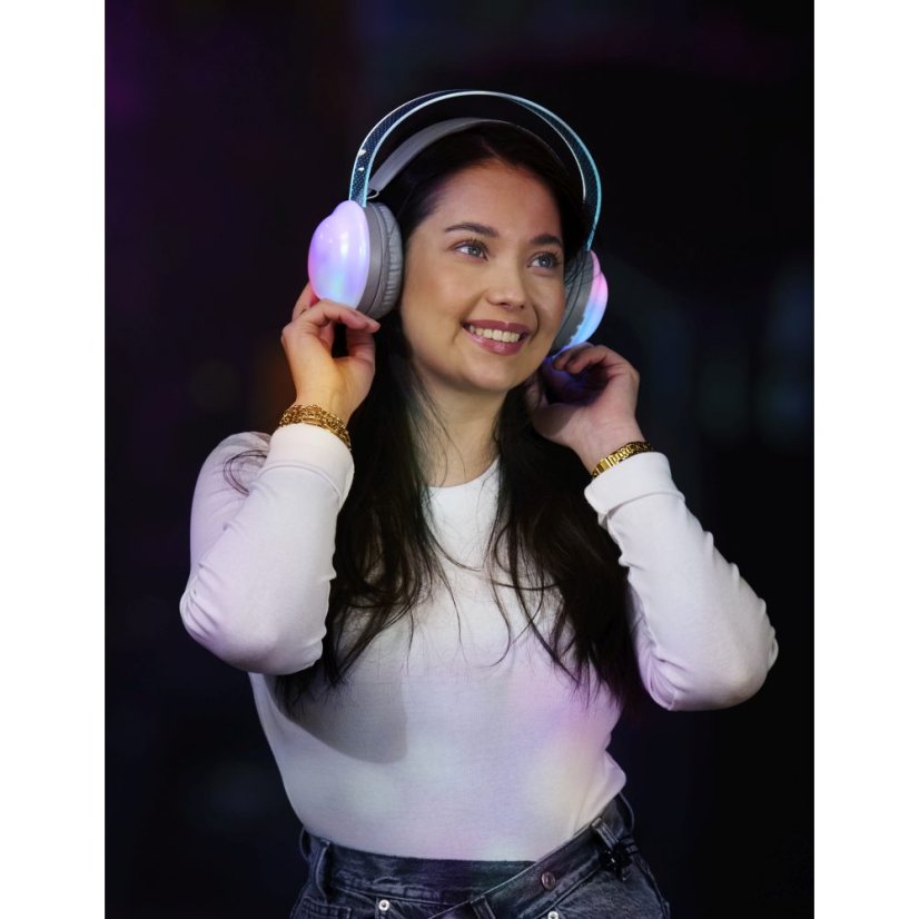 Bezdrôtové bluetooth slúchadlá GRUNDIG s RGB osvetlením, 200mAh