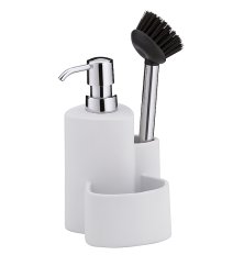 Set de spălat vase din ceramică albă PURANA