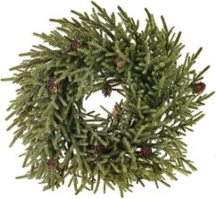 Vánoční věnec na dveře či stůl 40 cm přírodní zelená