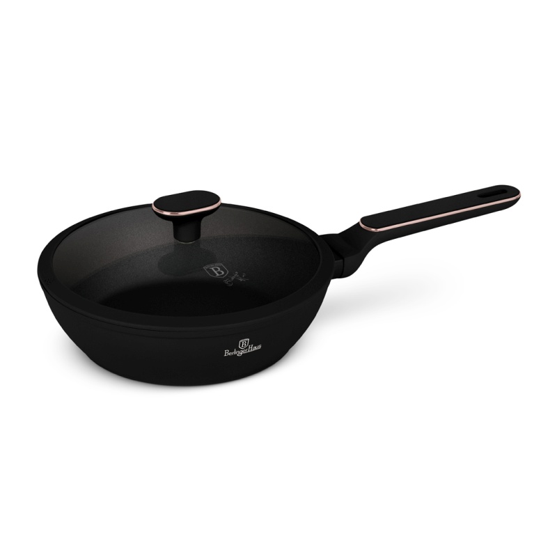 Hlboká panvica s titánovým povrchom a pokrievkou 24 cm Black Rose Collection