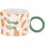 Sada hrnků porcelán 2 ks 380 ml růžová / oranžová Sada hrnků porcelán 2 ks 380 ml růžová / oranžová