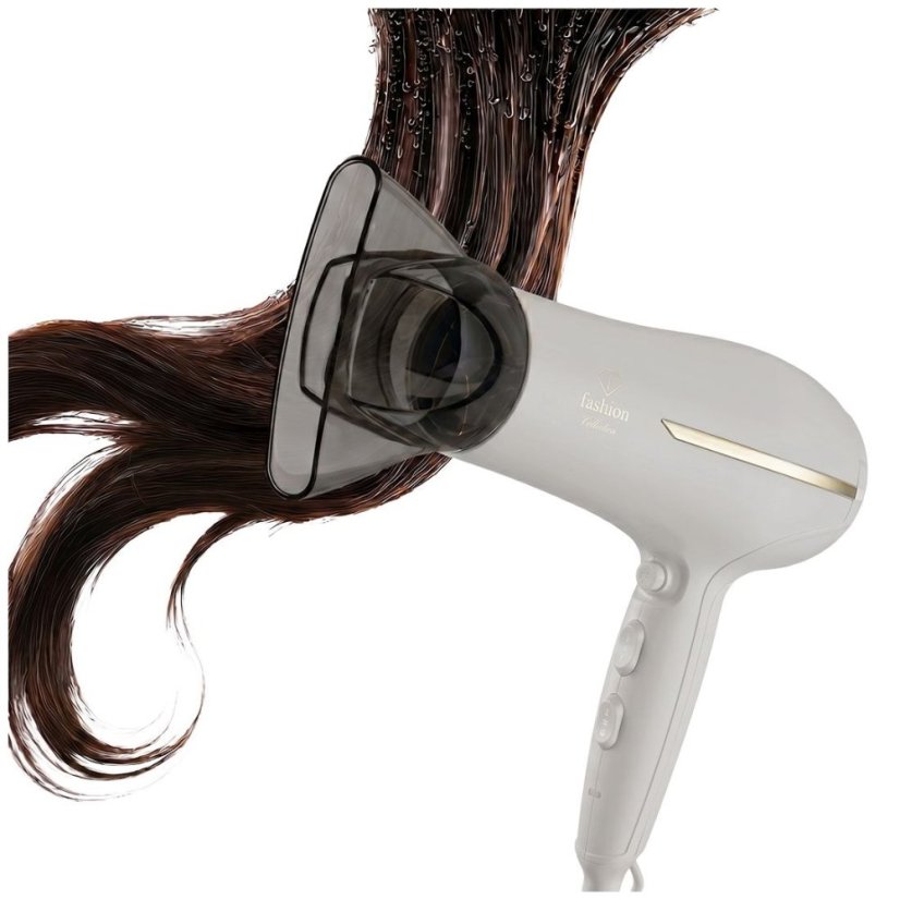 Uscător de păr profesional cu difuzor și ionizator, 2300 W, din colecția Cream Gold