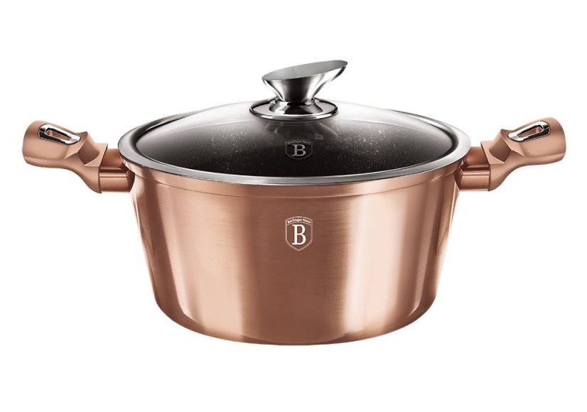 Sada nádobí s mramorovým povrchem 14 ks Rosegold Metallic Line