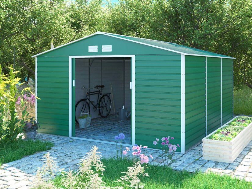 Casuta de gradina G21 GAH 1300 - 340 x 382 cm, verde
