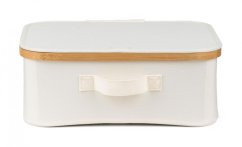 Caja de almacenaje G21 40 x 30 x 15 cm, bambú con tapa, beige