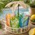 Set de pahare pentru limonadă în suport, 4 bucăți, 300 ml