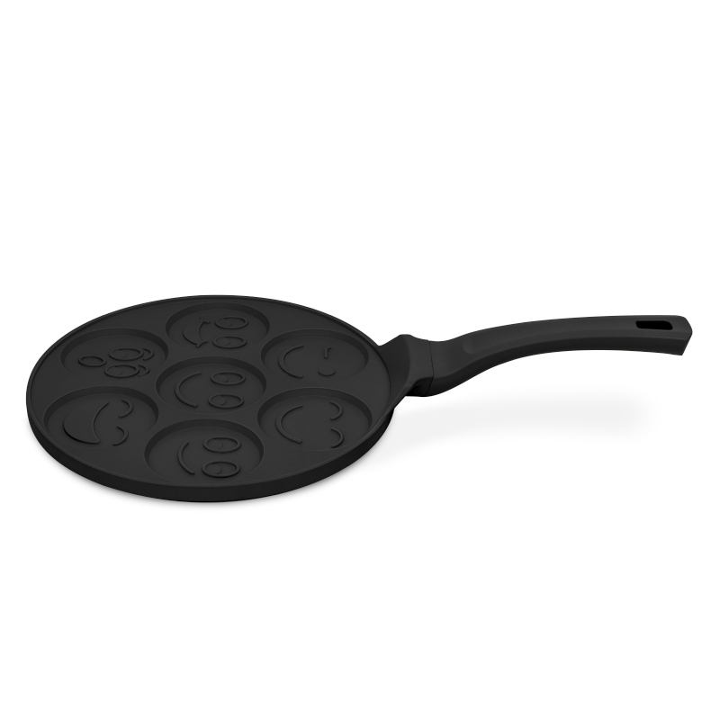 Lívanečník s titanovým povrchem Smajlíci 26 cm Matte Black Collection