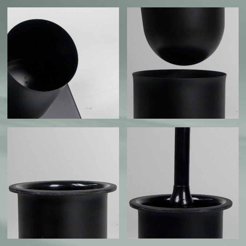 Toaletná súprava Devin metal black 23,0x18,0x68,0cm
