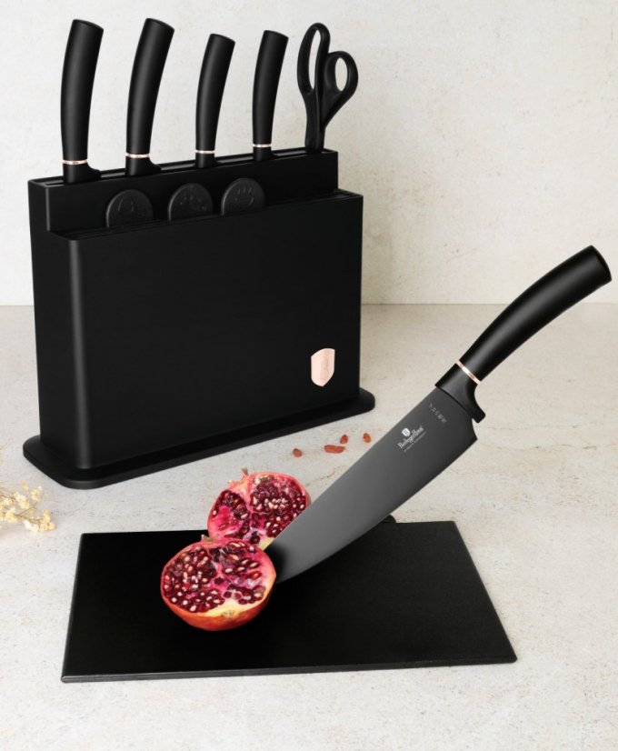 Sada nožů a krájecích prkének 11 ks Black Rose Collection