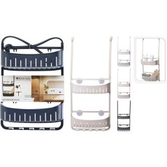 Regál koupelnový závěsný s přísavkami šedý Regál koupelnový závěsný s přísavkami šedý