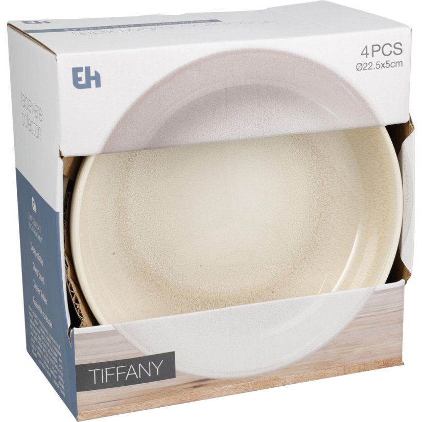 Talíř hluboký sada 4 ks pr. 23 cm béžová