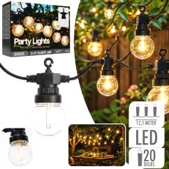 Guirnalda luminosa LED PARTY para exterior, 20 luces