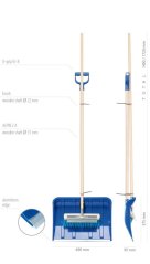 Grebla Prosperplast CLEAN SET (IL2A+matura cu sparg gheata) albastru