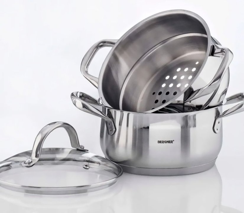 Hrniec naparovacia nerez s pokrievkou 18 cm Gourmet