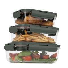 Cutie de alimente set de 3 Matte Green Collection