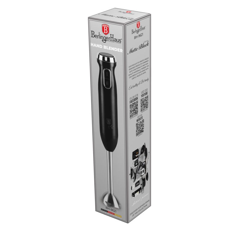 Blender de mână 800 W Colecția Negru Mat