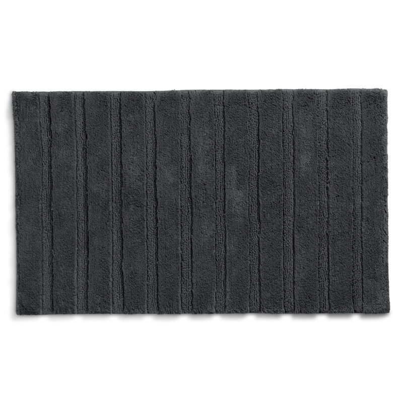Alfombra de baño Megan 120x70 cm algodón granito gris