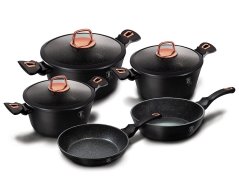 Sada nádobí s mramorovým povrchem 10 ks Black Rose Collection Sada nádobí s mramorovým povrchem 10 ks Black Rose Collection