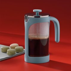 Konvice na čaj a kávu frenchpress kouřově modrá 1l Konvice na čaj a kávu frenchpress kouřově modrá 1l