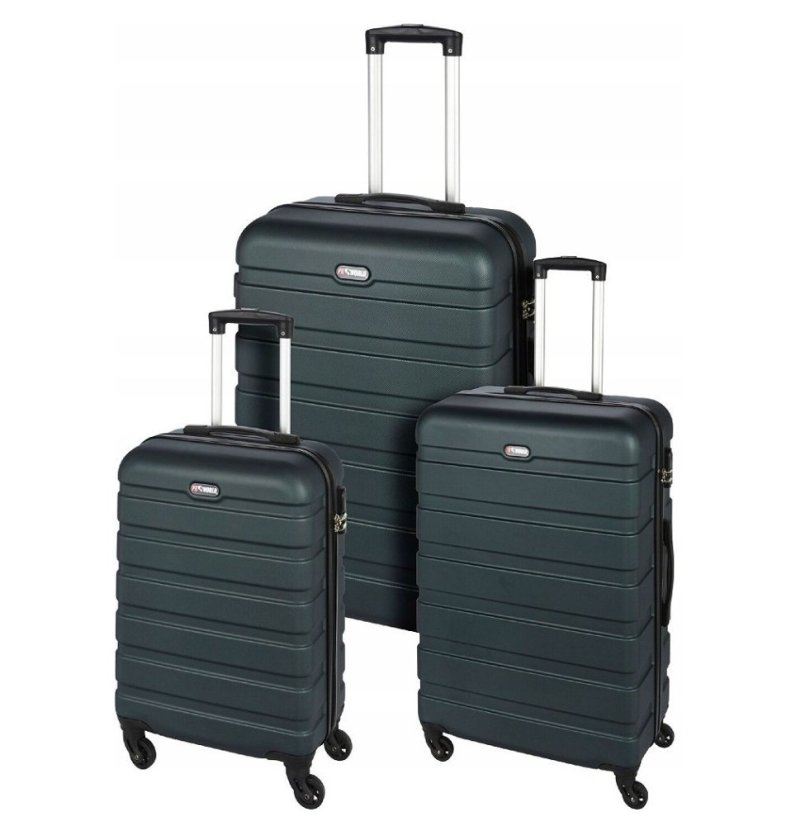 Kufor cestovný na kolieskach sada 3ks zelená