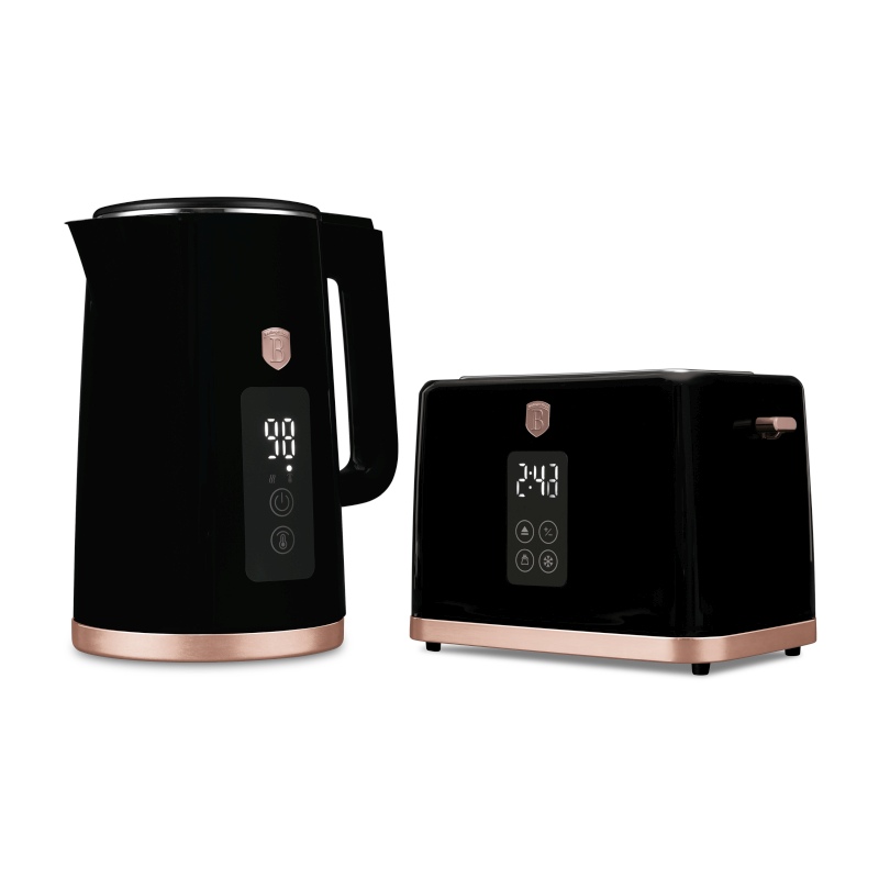 Rychlovarná konvice + toustovač 2200W sada Black Rose Collection