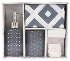 Accesorii baie set de 3 gri