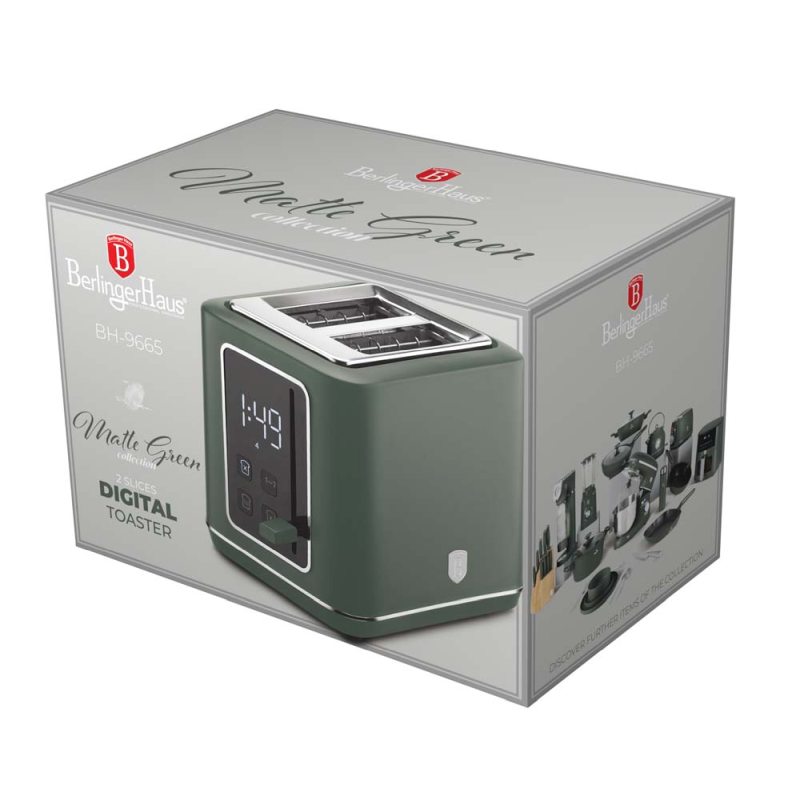 Topinkovač digitální nerez ocel Matte Green Collection