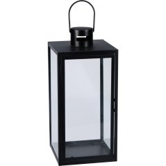 Lucerna kovová sada 2 ks 18 / 14 cm černá
